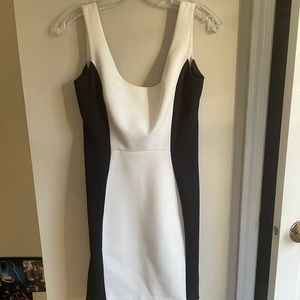 black halo mini dress